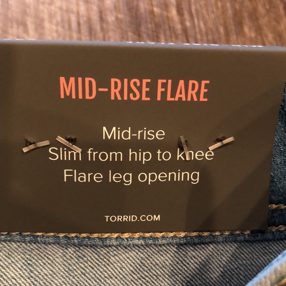 Torrid Feel the Fit Mid-Rise Flare Plus Size 28S - Picture 5 of 9